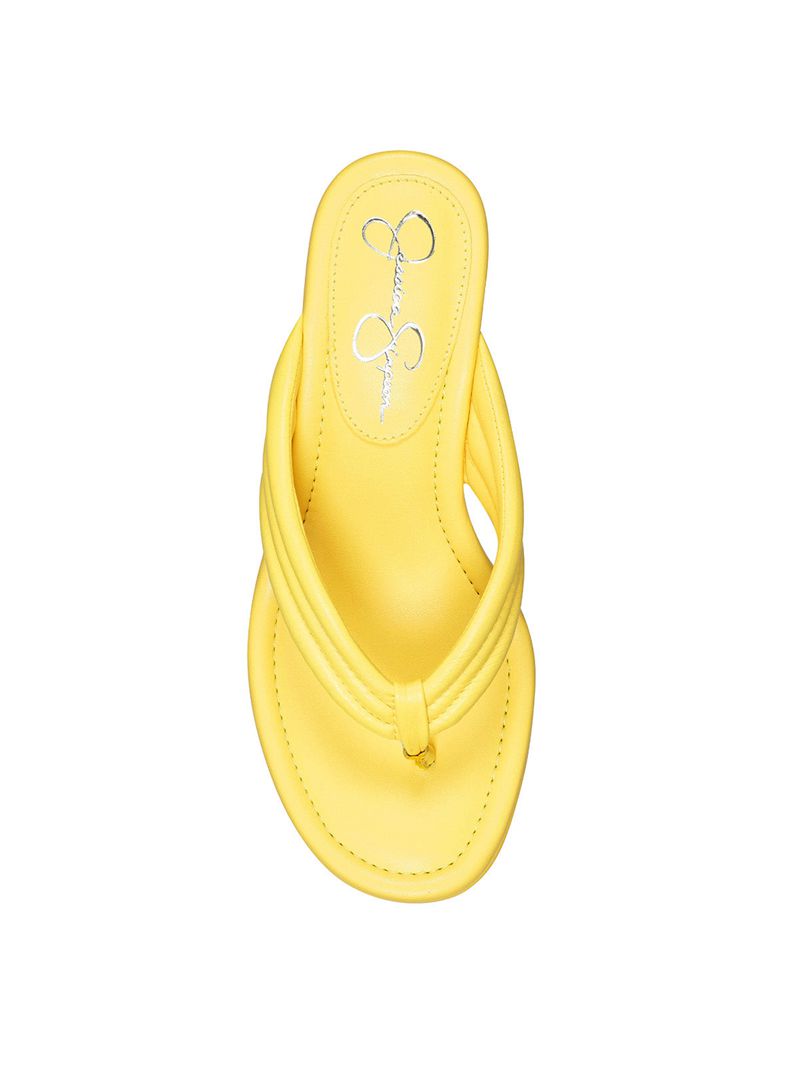 Women's Jessica Simpson Kemnie Platform Shoes Yellow | MKDAS-0745