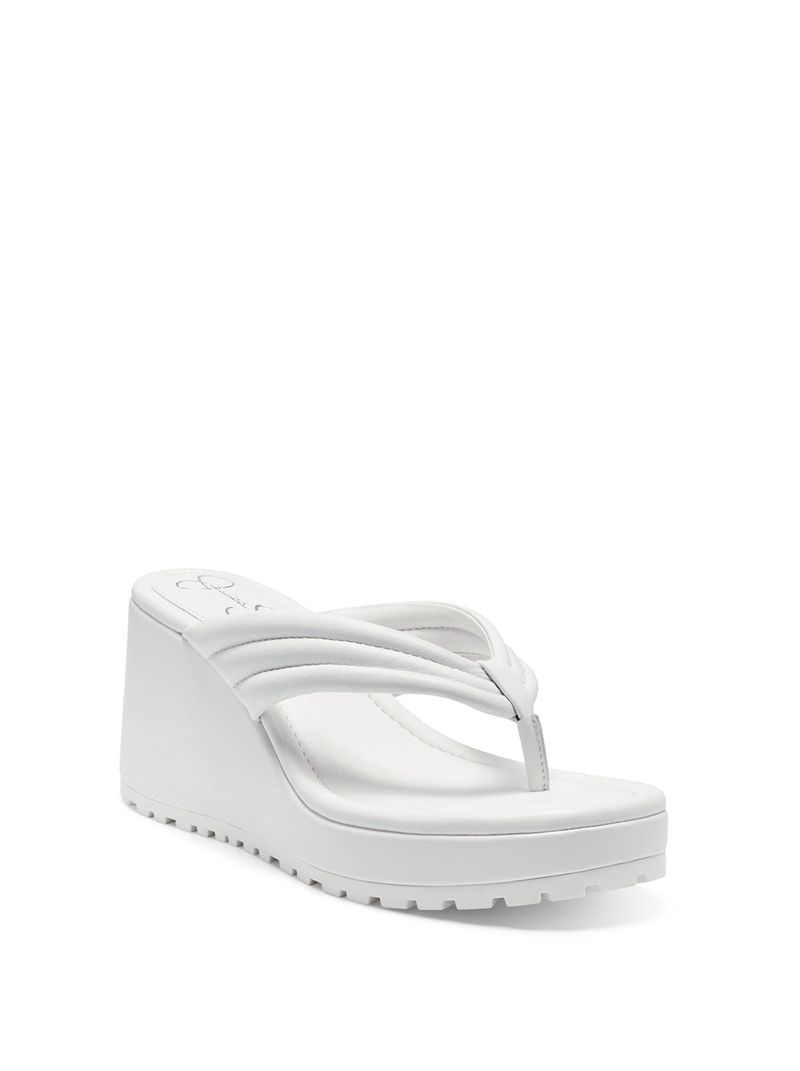 Women's Jessica Simpson Kemnie Platform Shoes White | YIFBR-0293