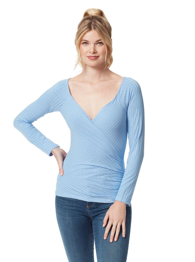 Women\'s Jessica Simpson Kiki Tops Blue | JTZQS-8291