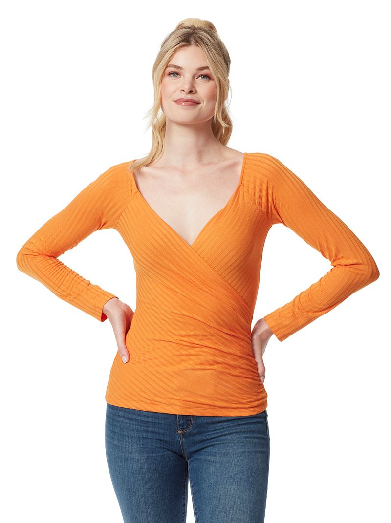 Women\'s Jessica Simpson Kiki Tops Orange | PRUFC-9076