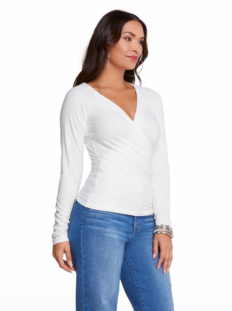 Women's Jessica Simpson Kiki Tops White | XUZCW-2915