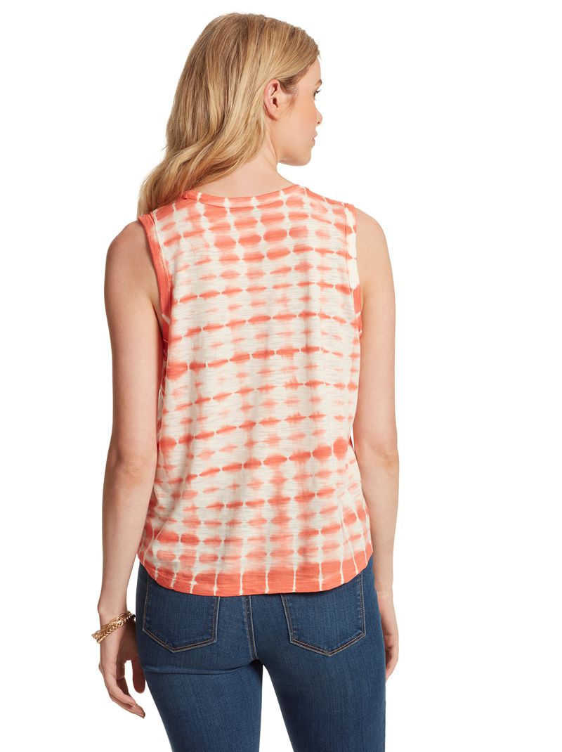 Women's Jessica Simpson Knox Tops White / Orange | IGZTD-9651