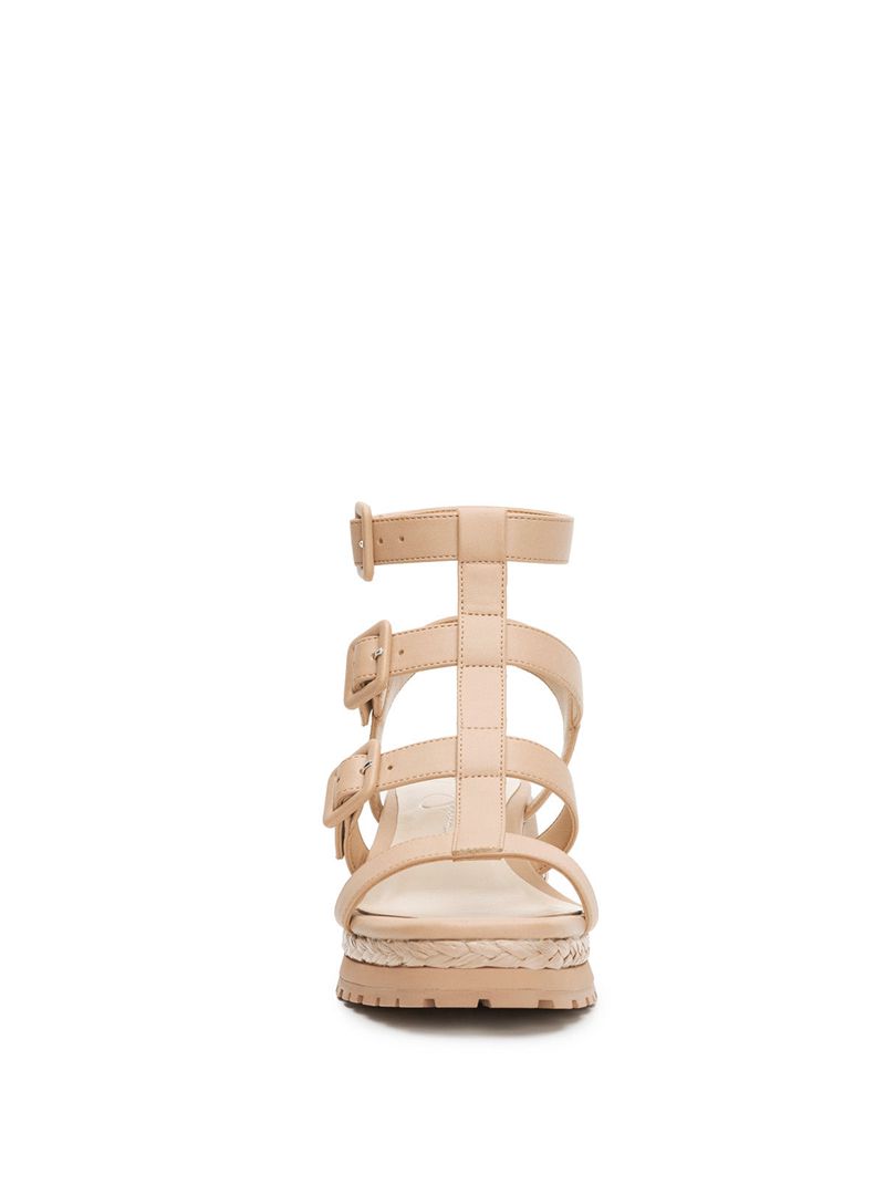 Women's Jessica Simpson Koyze Platform Shoes Beige | RPBUZ-1638