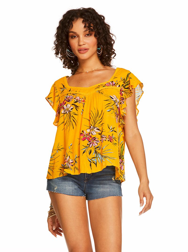 Women\'s Jessica Simpson Lauryn Tops Multicolor | DNUMW-8256