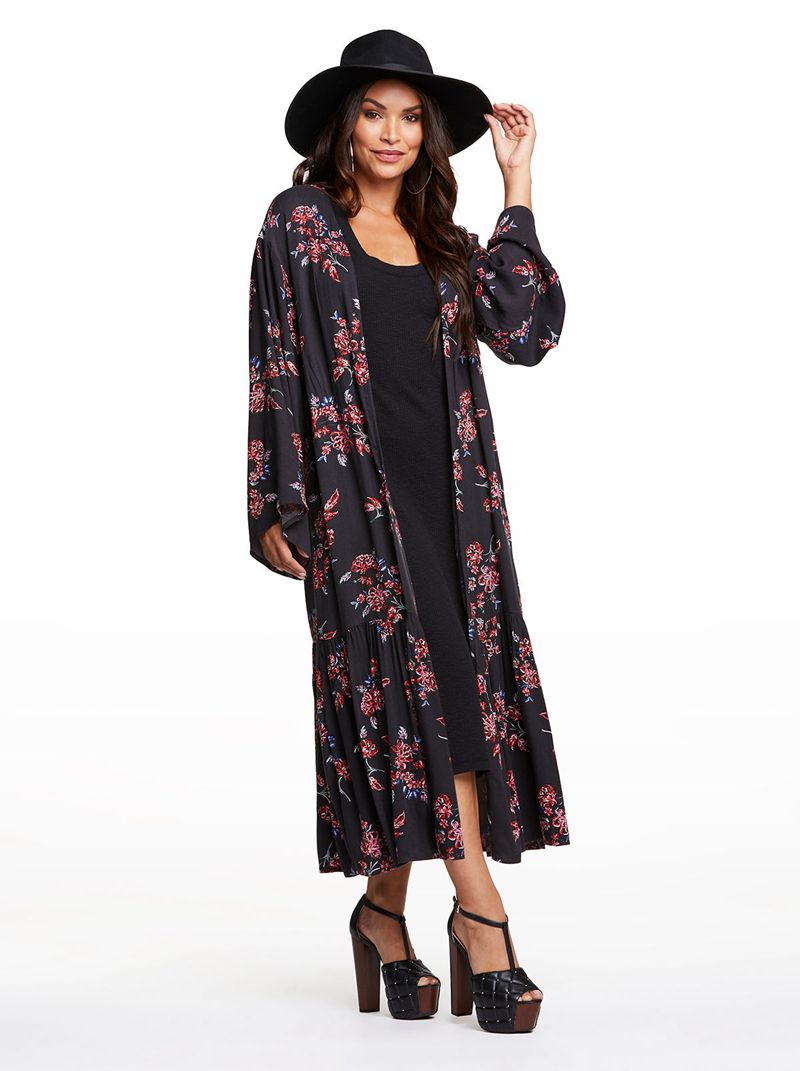 Women's Jessica Simpson Leilani Tiered Kimono Tops Multicolor | LTRYD-2749