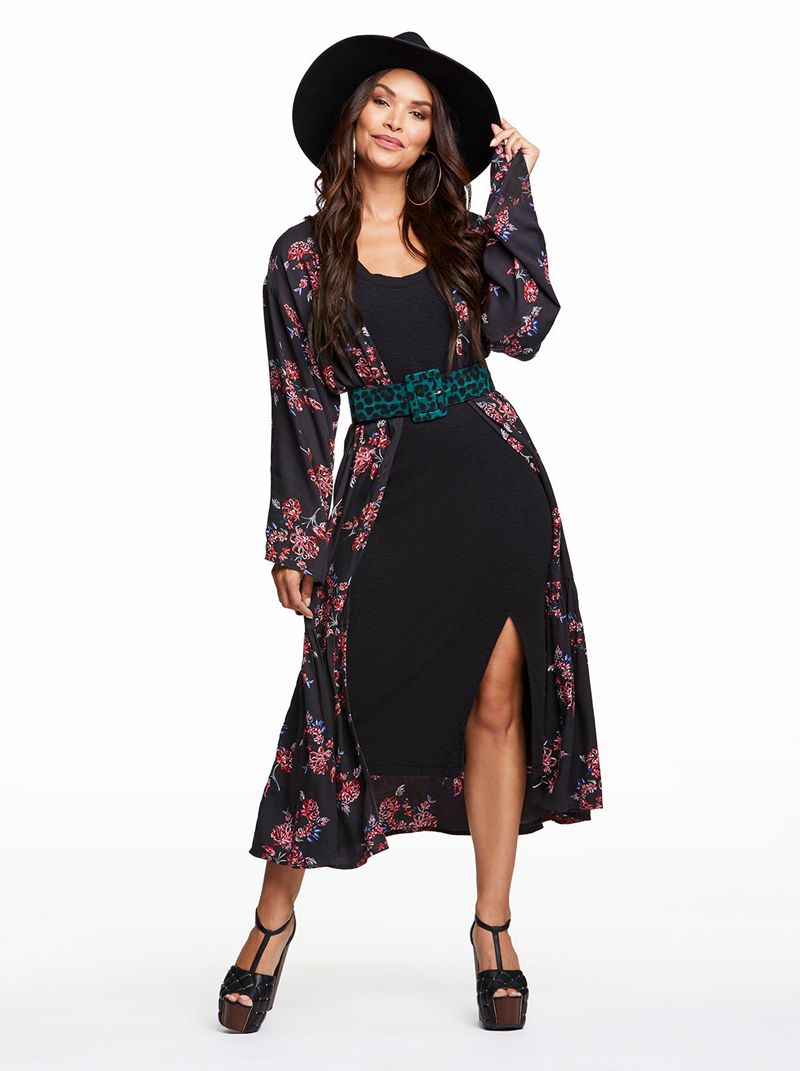 Women's Jessica Simpson Leilani Tiered Kimono Tops Multicolor | LTRYD-2749