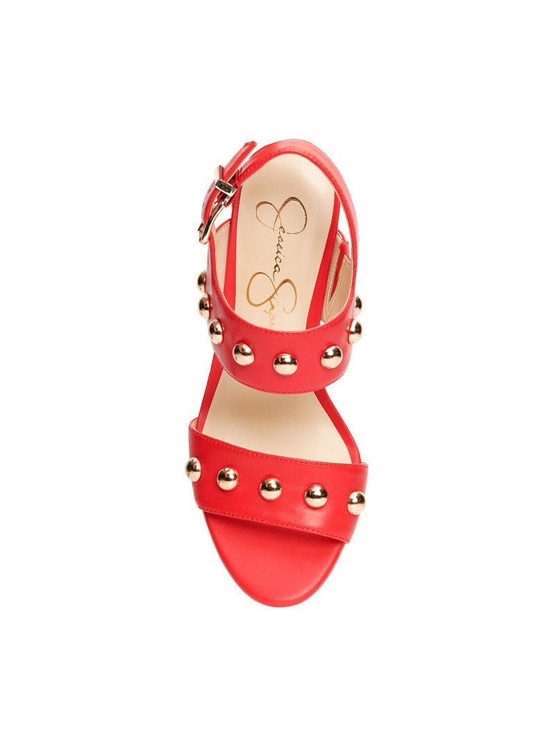 Women's Jessica Simpson Madrie Sandals Red | UQAFD-1782