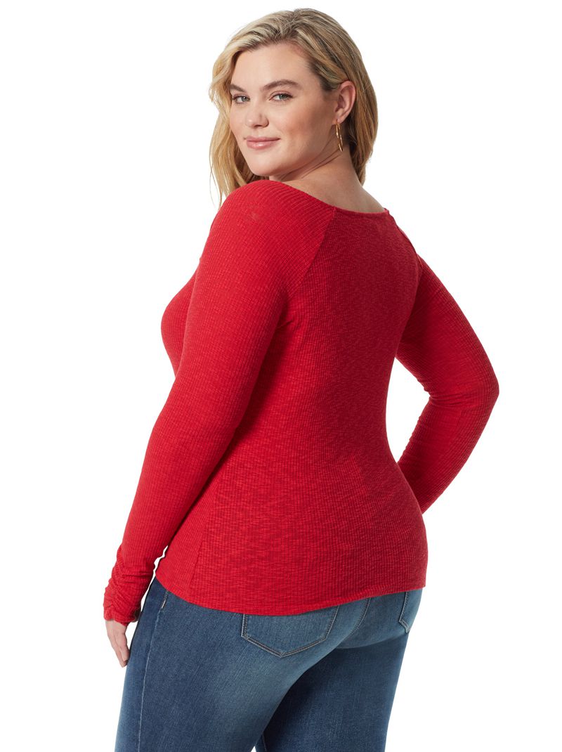 Women's Jessica Simpson Marlowe Tops Red | UGTOI-4176