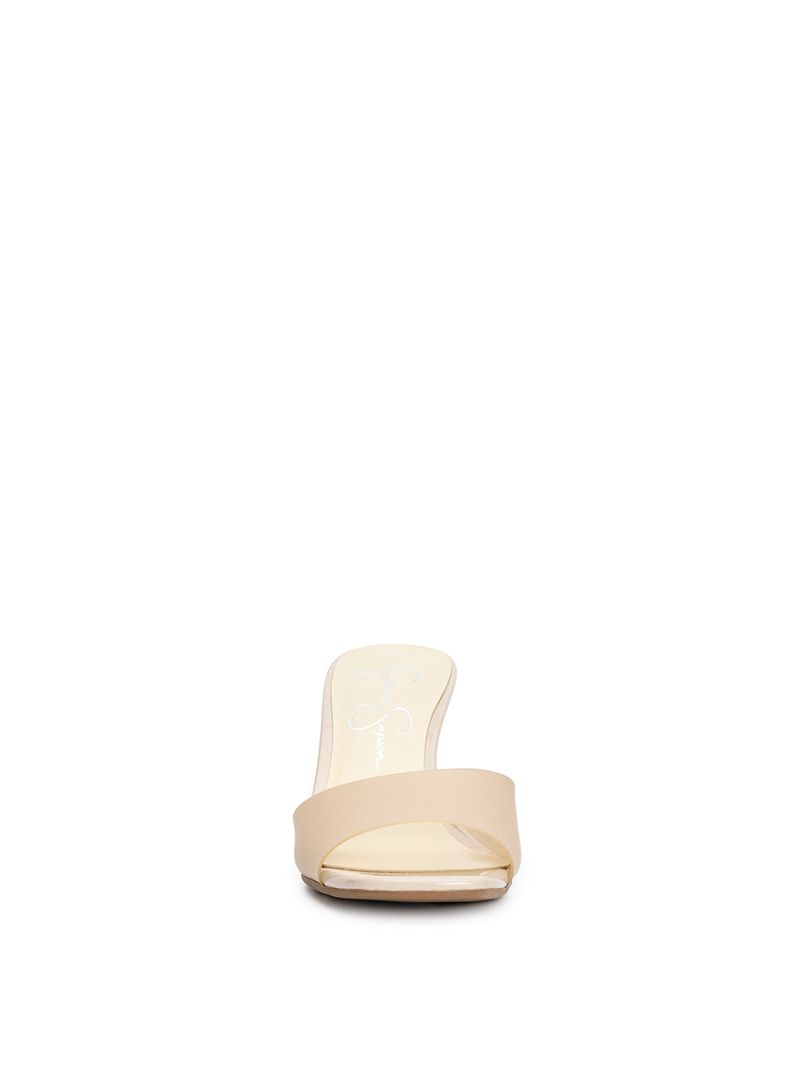 Women's Jessica Simpson Merlote Slides Beige | LCQOF-1042