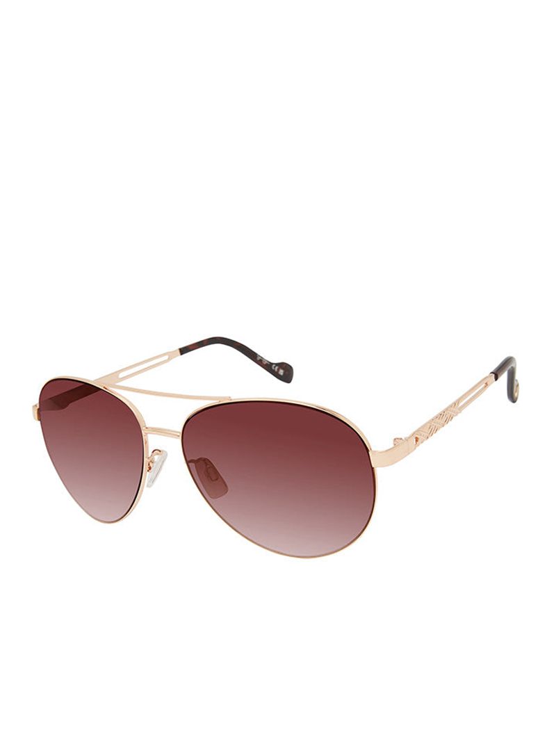 Women\'s Jessica Simpson Metal Pilot Aviator Sunglasses Gold | DWVAH-9530