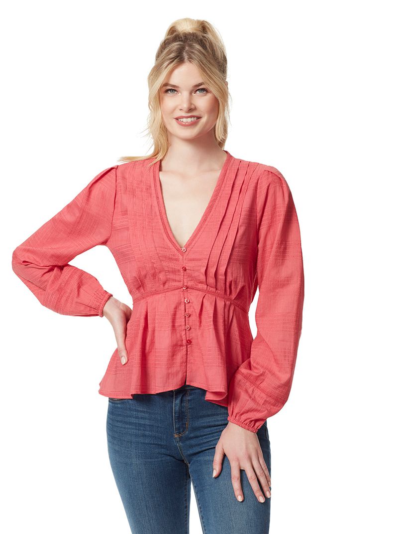 Women\'s Jessica Simpson Miranda Blouse Tops Rose | CUAED-2984