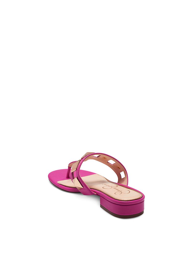 Women's Jessica Simpson Movena Thong Flat Shoes Pink | OZGJC-0892