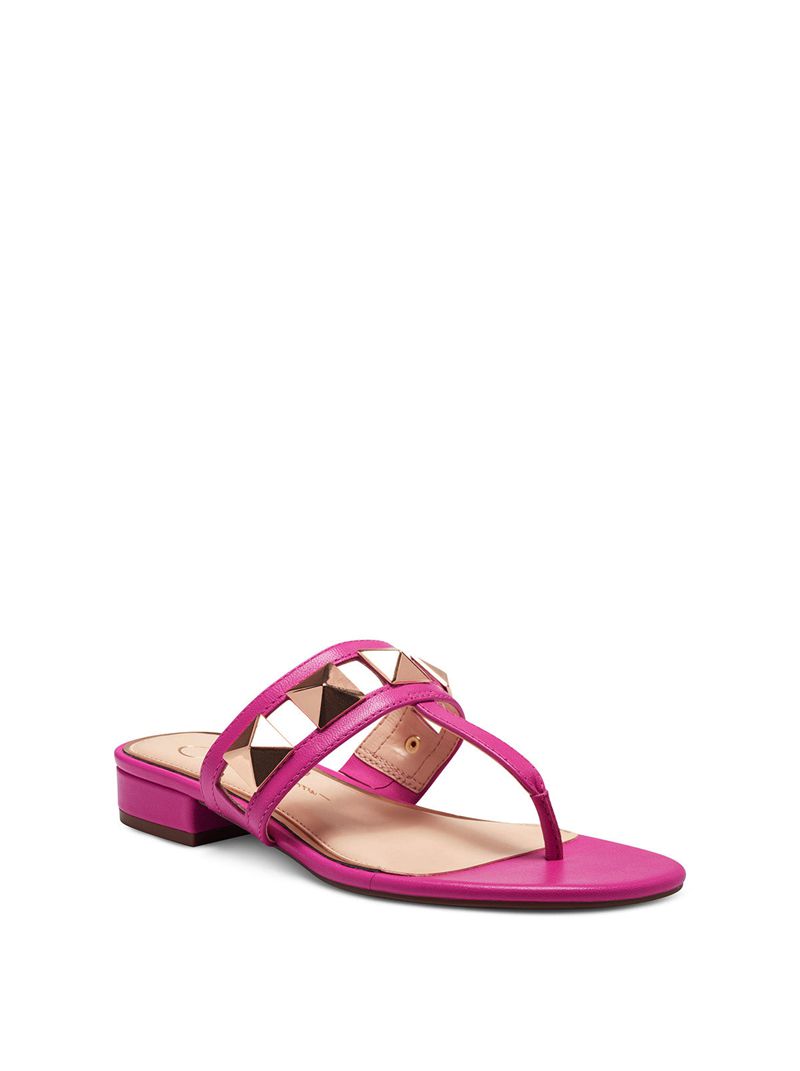 Women's Jessica Simpson Movena Thong Flat Shoes Pink | OZGJC-0892