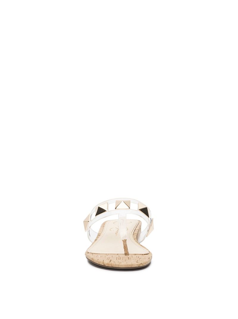 Women's Jessica Simpson Movena Thong Sandals Transparent | SCXRM-3542