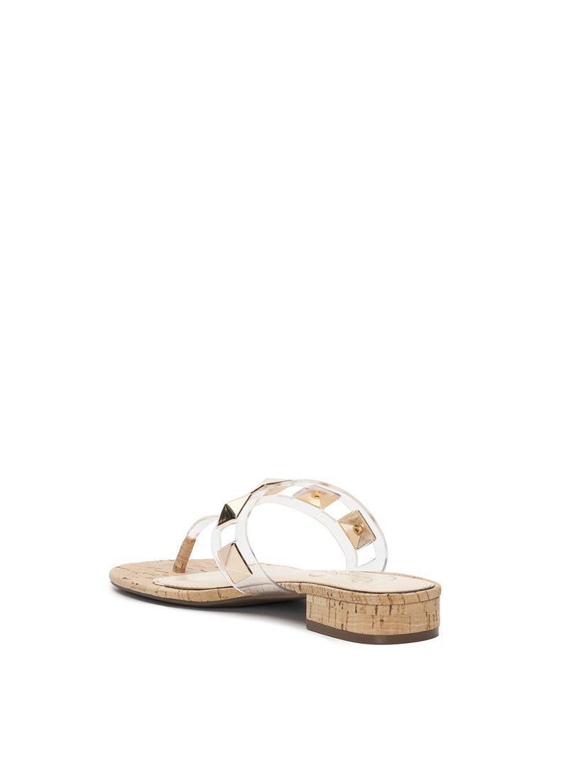 Women's Jessica Simpson Movena Thong Slides Transparent | AVNGI-5381