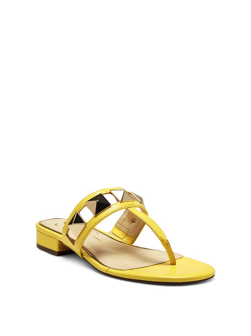 Women's Jessica Simpson Movena Thong Slides Yellow | DZYMH-2407