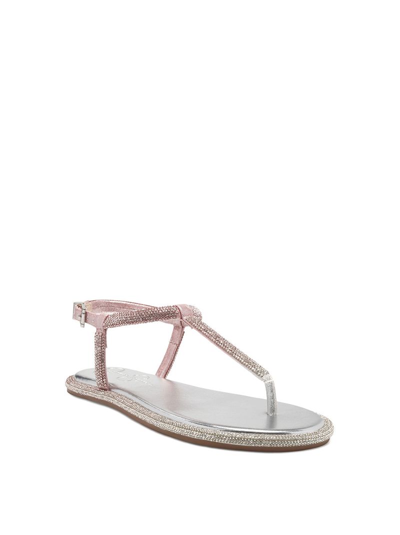 Women's Jessica Simpson Oliara T-Strap Slides Silver | BICOV-9534