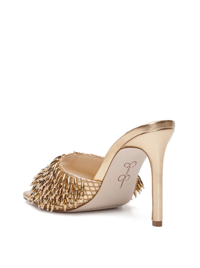 Women's Jessica Simpson Olya Sandals Gold | BCJOU-6547