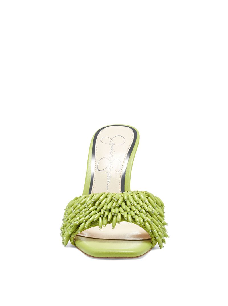 Women's Jessica Simpson Olya Sandals Green | JXQSB-1293