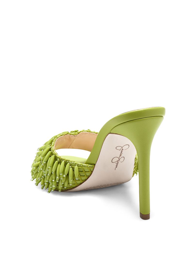 Women's Jessica Simpson Olya Sandals Green | JXQSB-1293