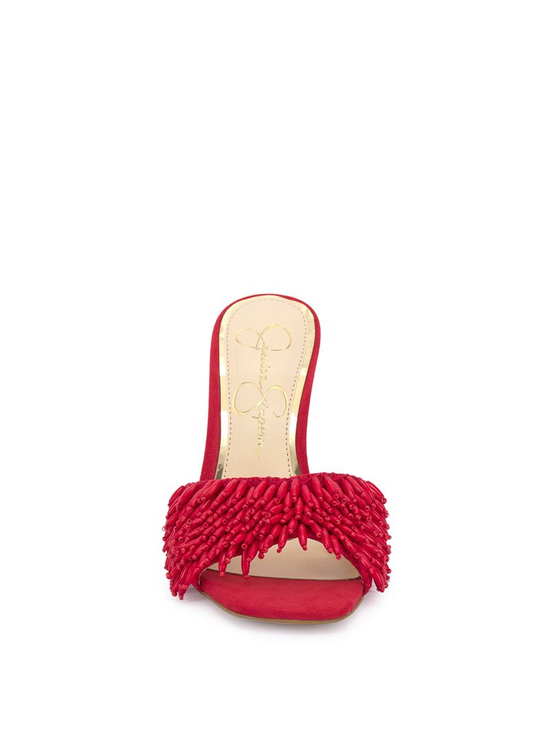 Women's Jessica Simpson Olya Sandals Red | IKQGD-1490