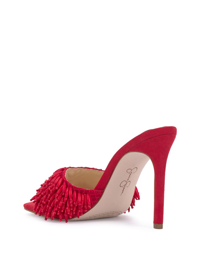 Women's Jessica Simpson Olya Sandals Red | IKQGD-1490