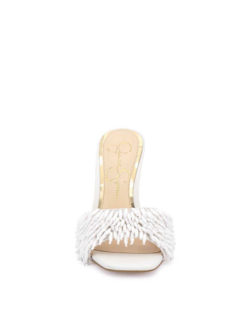 Women's Jessica Simpson Olya Sandals White | EJYKZ-1089