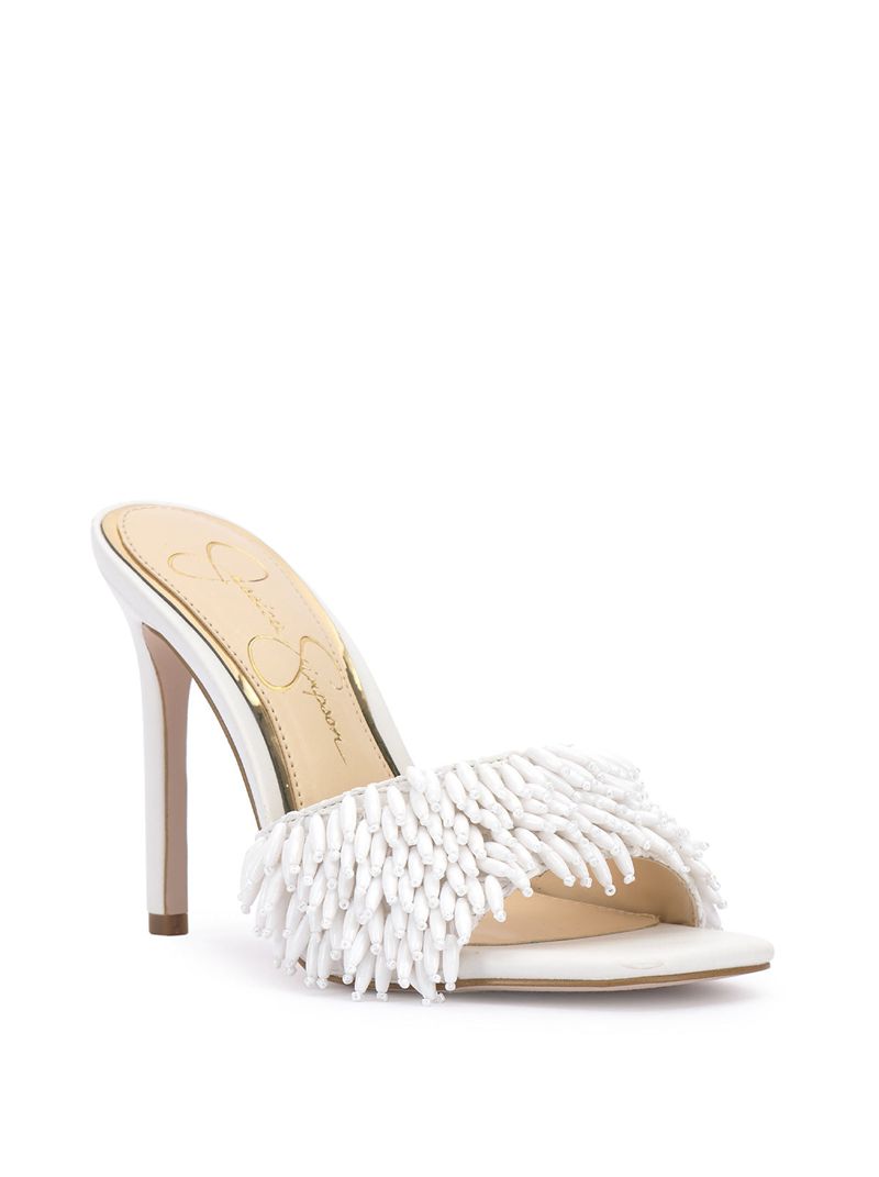 Women's Jessica Simpson Olya Sandals White | EJYKZ-1089