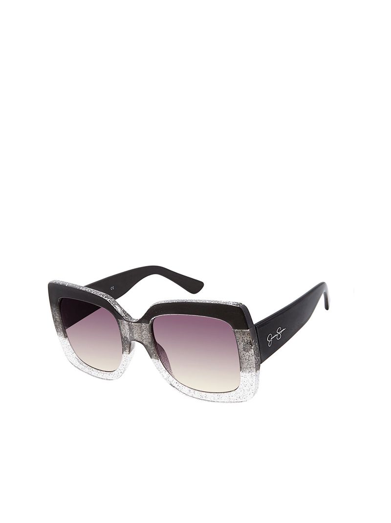 Women's Jessica Simpson Ombre Glitter Sunglasses Black | DLJUX-5312