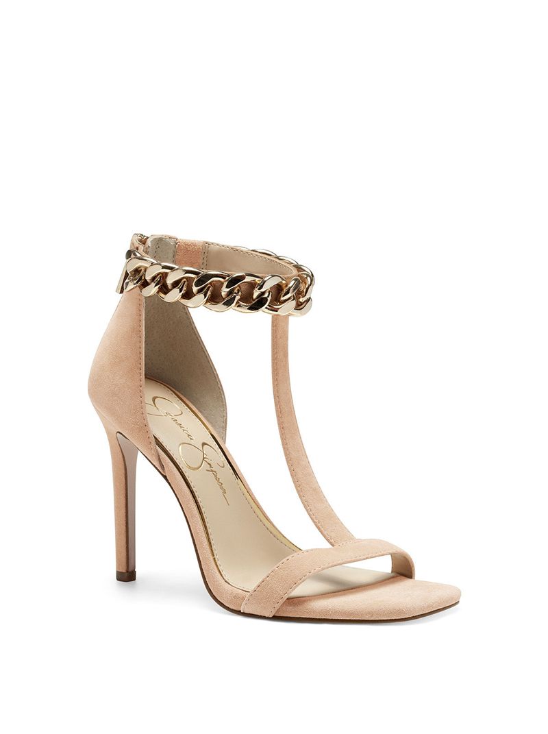 Women's Jessica Simpson Omesa Sandals Beige | IXPLZ-1432