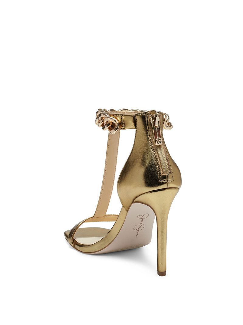 Women's Jessica Simpson Omesa Sandals Light Gold | OGEUY-1298