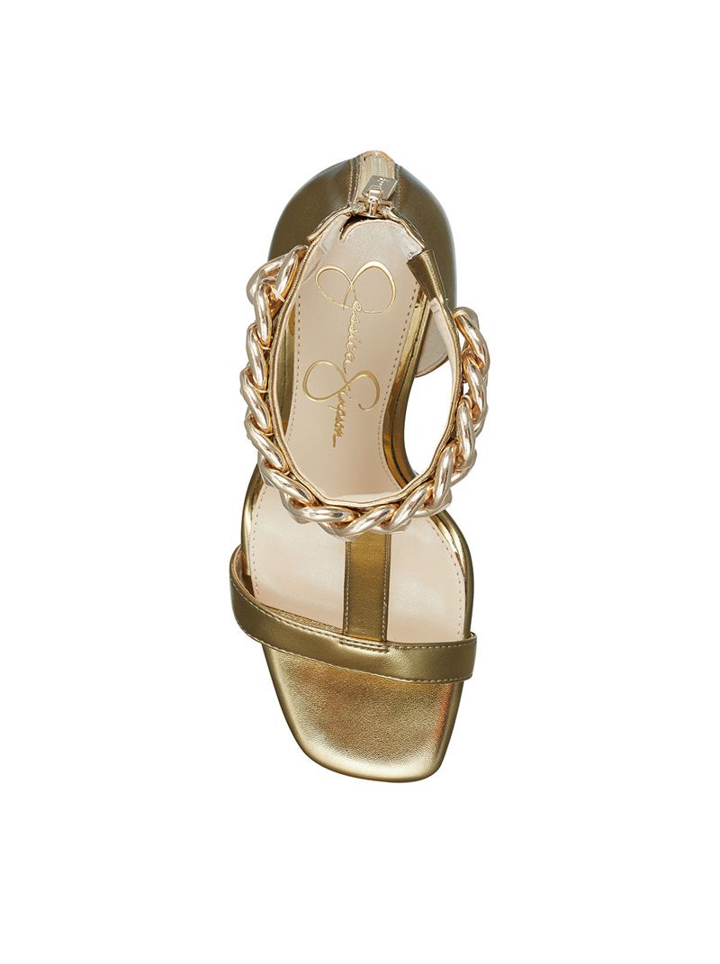 Women's Jessica Simpson Omesa Sandals Light Gold | OGEUY-1298