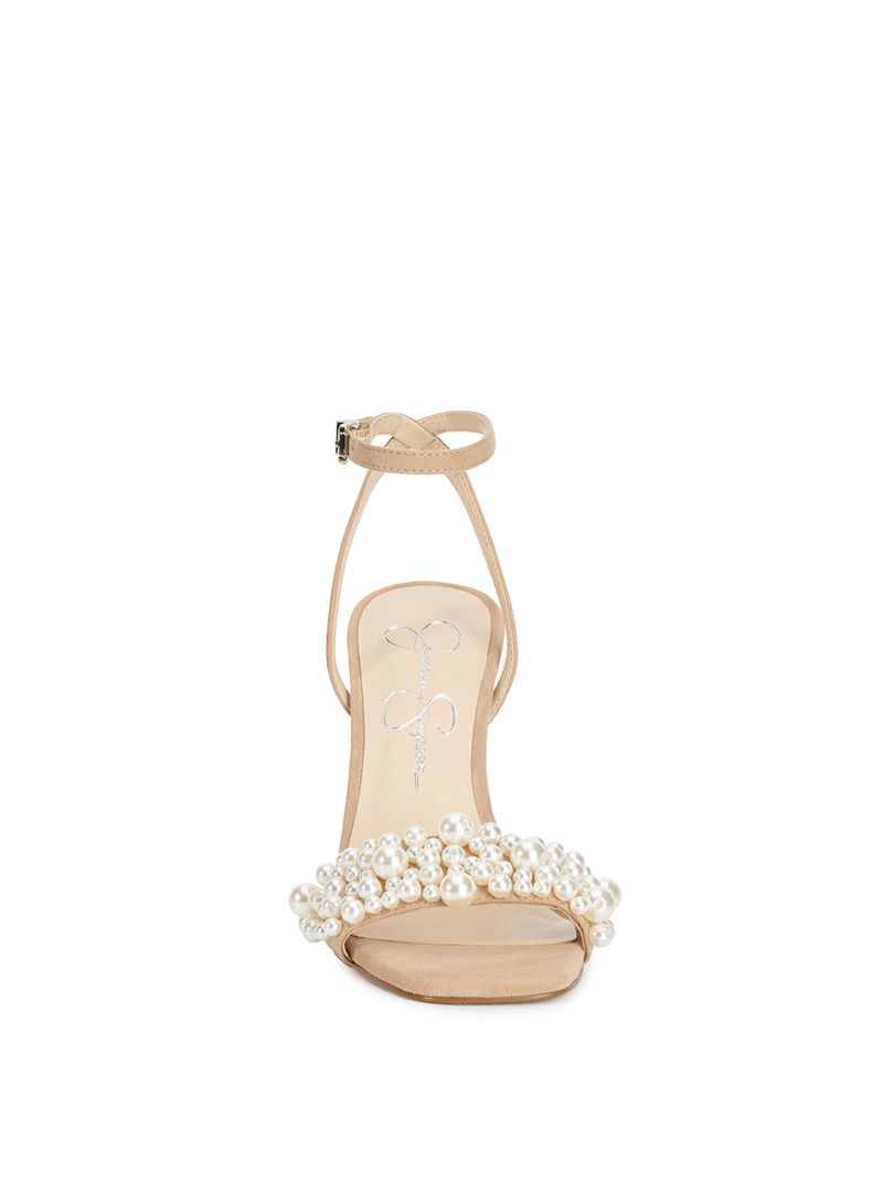 Women's Jessica Simpson Omilira Sandals Beige | HULFC-3126