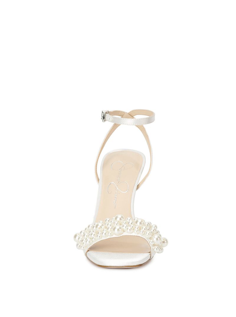 Women's Jessica Simpson Omilira Sandals White | RUFKL-5463