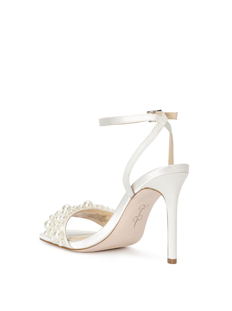 Women's Jessica Simpson Omilira Sandals White | RUFKL-5463