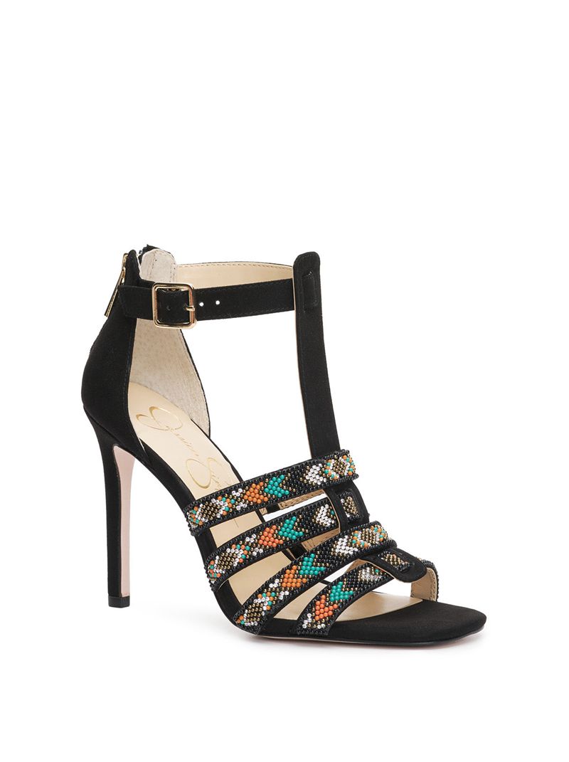 Women's Jessica Simpson Opr Sandals Black | DFZYV-7829