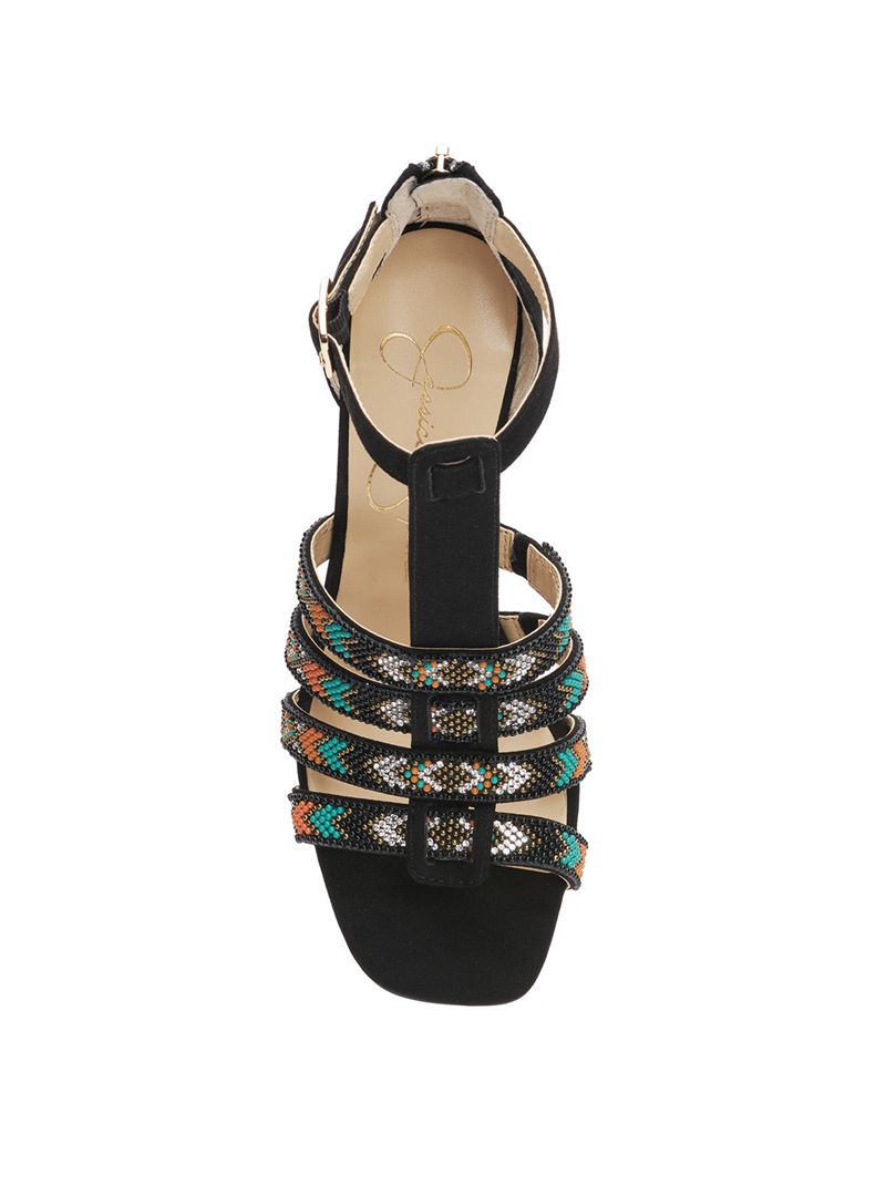 Women's Jessica Simpson Opr Sandals Black | DFZYV-7829