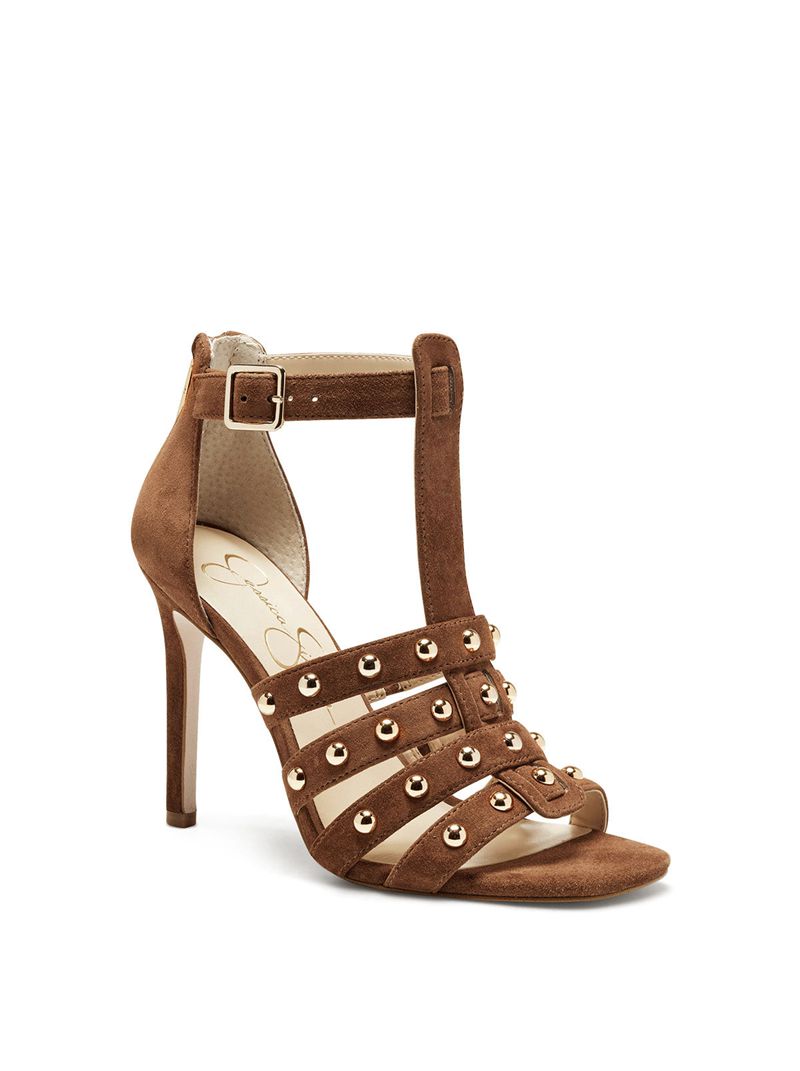 Women's Jessica Simpson Opr Sandals Brown | CFBRQ-9351