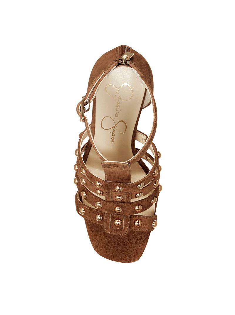 Women's Jessica Simpson Opr Sandals Brown | CFBRQ-9351