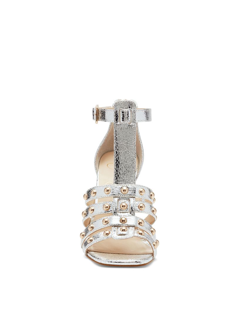 Women's Jessica Simpson Opr Sandals Silver | RBXOJ-5084