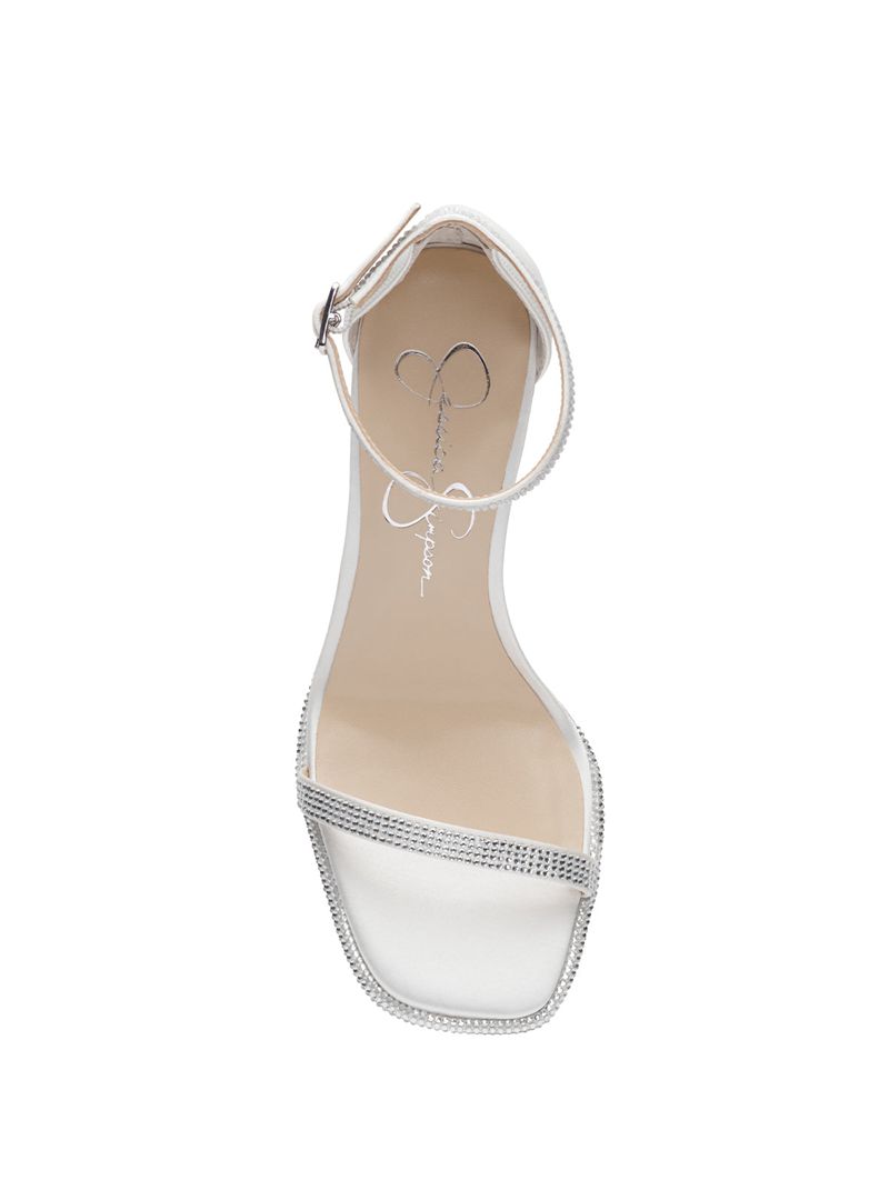 Women's Jessica Simpson Ostey Sandals White | IZWSH-9385