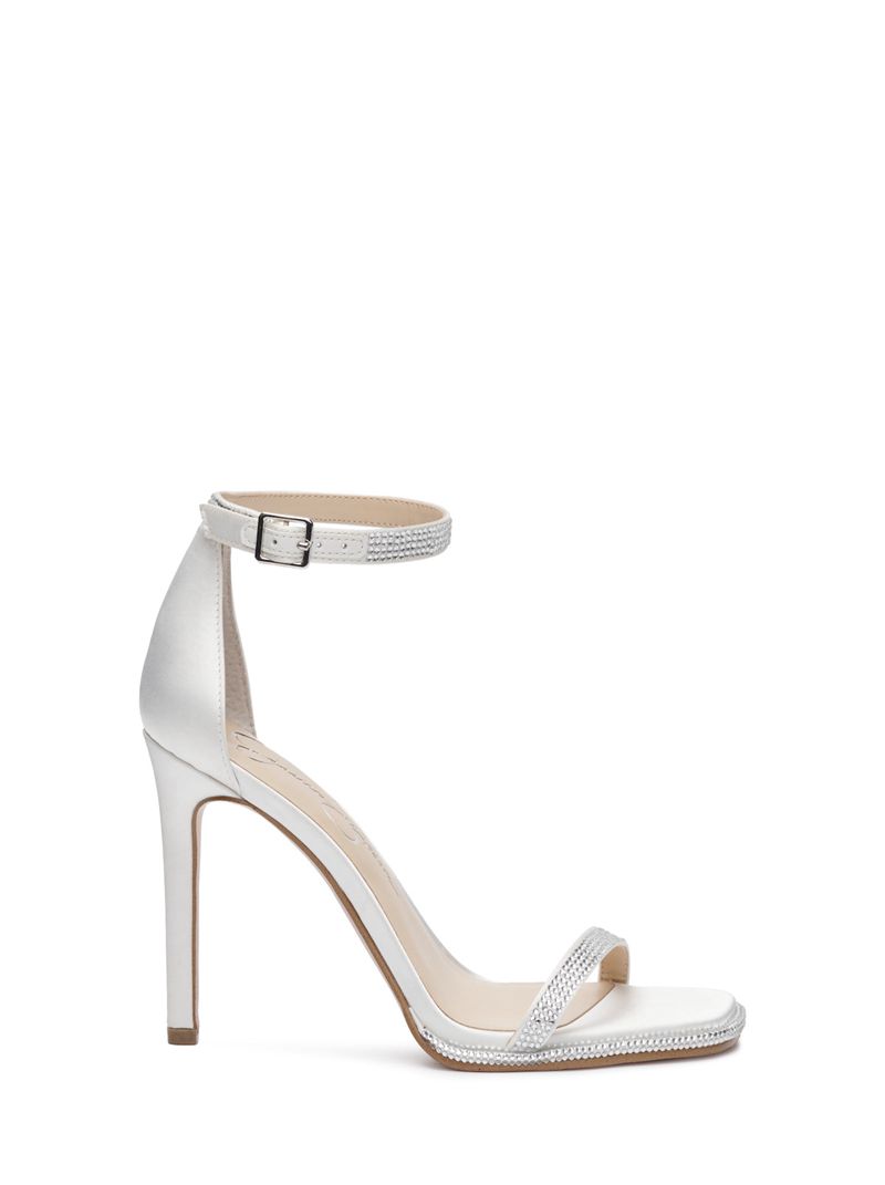 Women\'s Jessica Simpson Ostey Sandals White | XZCFU-2015