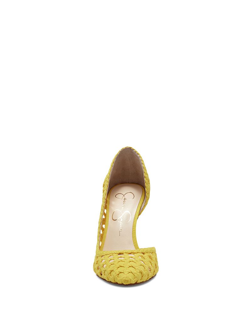 Women's Jessica Simpson Paimee D'Orsay Pumps Yellow | EULND-9306