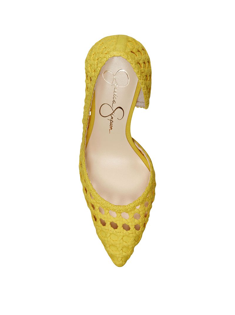 Women's Jessica Simpson Paimee D'Orsay Pumps Yellow | EULND-9306