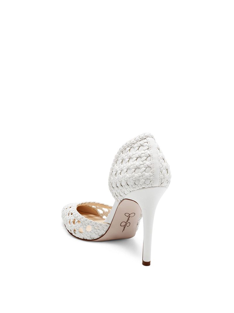 Women's Jessica Simpson Paimee D'Orsay Pumps White | IDAOZ-6972