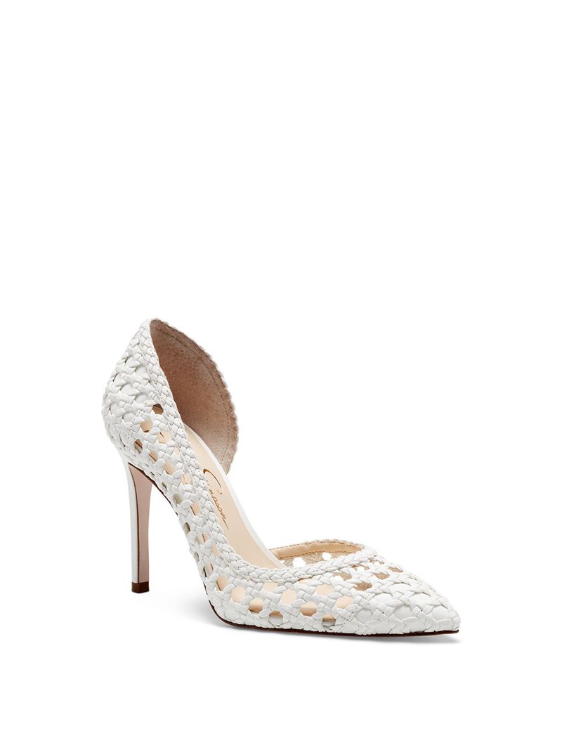 Women's Jessica Simpson Paimee D'Orsay Pumps White | IDAOZ-6972