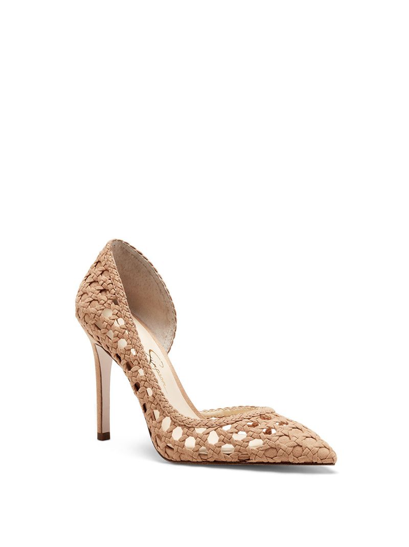 Women's Jessica Simpson Paimee D'Orsay Pumps Beige | PBVML-1764