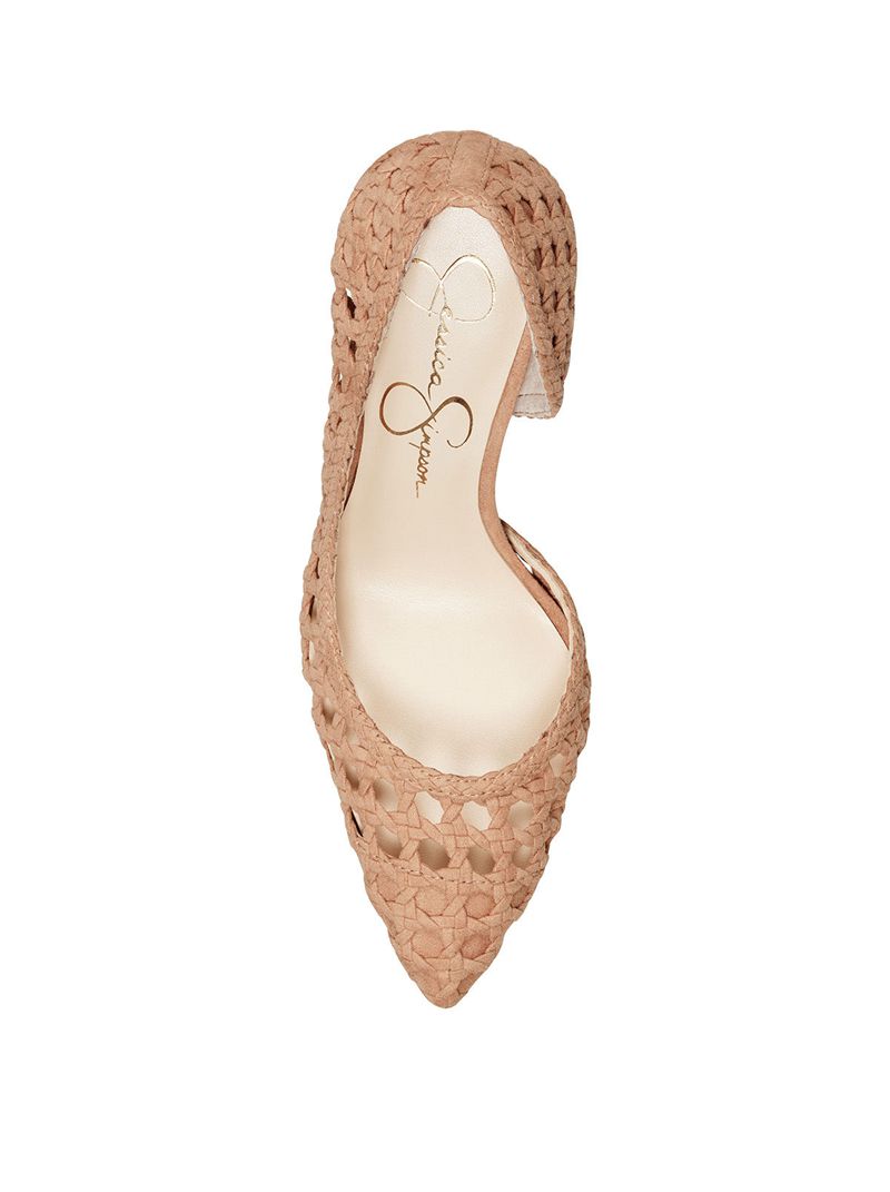 Women's Jessica Simpson Paimee D'Orsay Pumps Beige | PBVML-1764