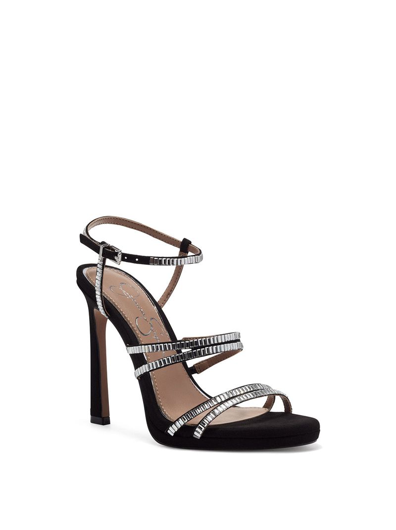 Women's Jessica Simpson Palima Sandals Black | PNWEQ-9763