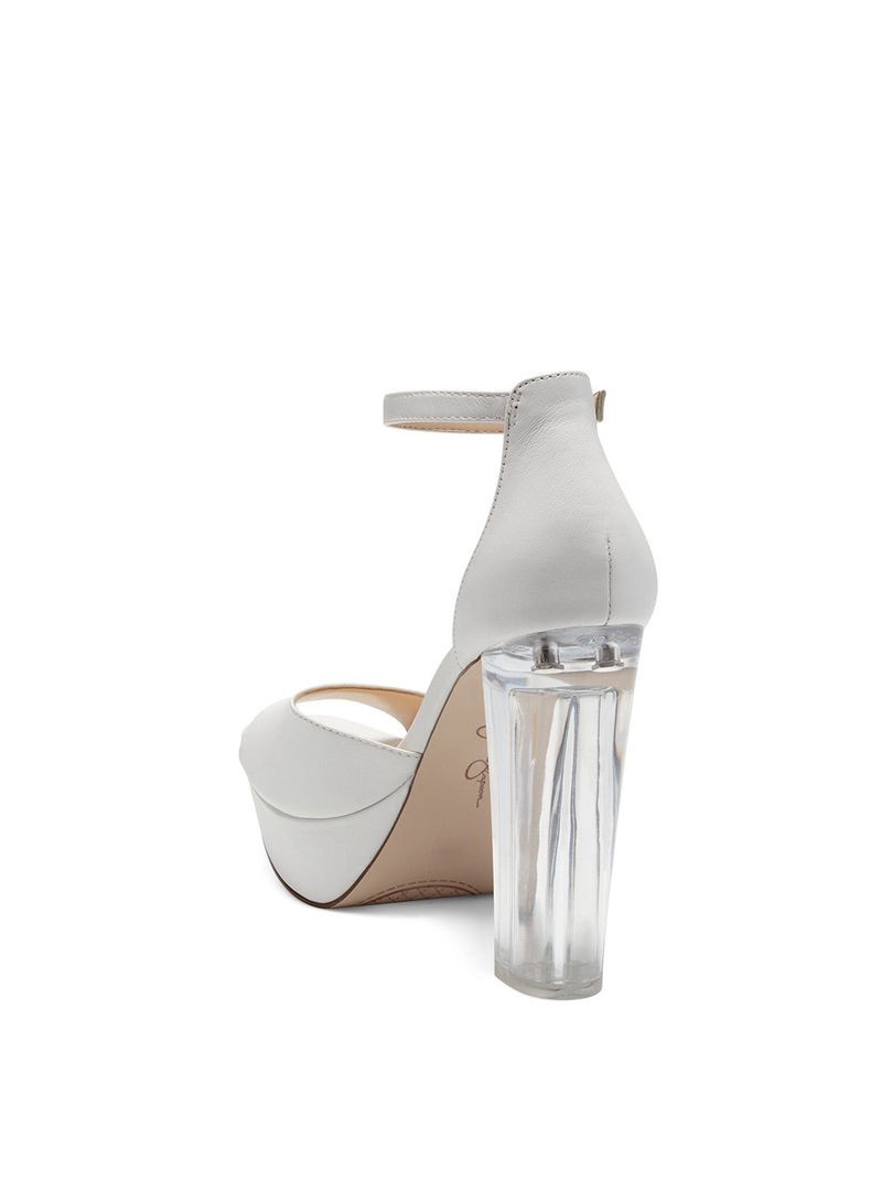 Women's Jessica Simpson Pisila Platform Shoes White | OSLEX-1408